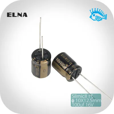 100uF 16V ELNA SILMIC II RFS Fever Audio Electrolytic Capacitor 10X12.5 • $1.61
