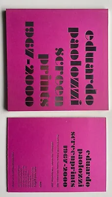 Eduardo Paolozzi Exhibition Catalog 2009 Screen Prints 1967-2000” • £100