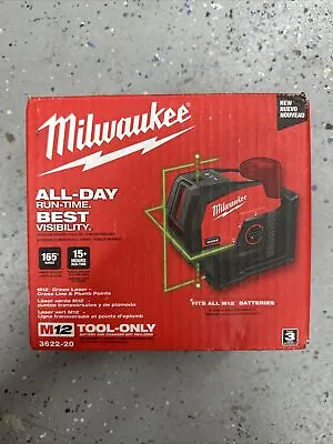 Milwaukee 3622-20 M12 Green Laser Level - Red/Black • $229.99