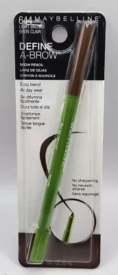 MAYBELLINE DEFINE A BROW EYEBROW PENCIL All Day Wear- LIGHT BROWN 644 • $21.71