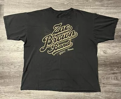 Vintage 2011 Zac Brown Band Country Concert Tour Shirt Mens 2XL Chicken Fried • $19.50