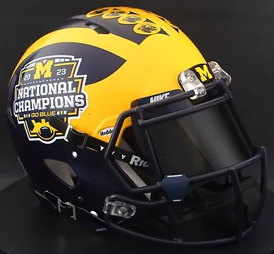 2023 NATIONAL CHAMPIONS MICHIGAN WOLVERINES Riddell AUTHENTIC Football Helmet • $479.99