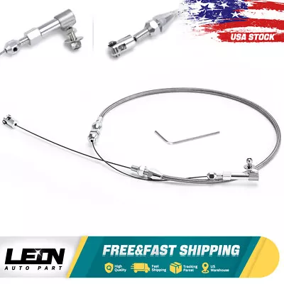 24  Housing Throttle Gas Carburetor Cable For Ford Chevy GM Stainless Steel • $18.80