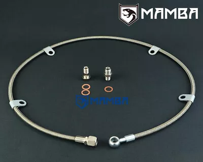 MAMBA 00~05 VW AUDI A4 Passat 1.8T K03 K04 Longitudinal Turbo Oil Feed Line Kit • $38.56