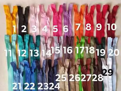 Nylon Zips No.5 Open-ended Multi-Colours. 65cm To 85cm - FREE DELIVERY • £2.25