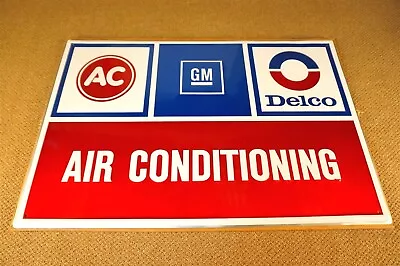 $299.99 • Buy NOS AC Delco Air Conditioning Parts Tin 36  X 24  Sign Chevrolet Dealer GM OK