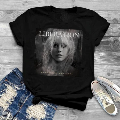 $21.84 • Buy Liberation Christina Aguilera Star For Fans Cotton Black Unisex S-234XL 2A121