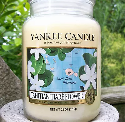 Yankee Candle Retired World Journeys  TAHITIAN TIARE FLOWER ~ Large 22 Oz. ~ NEW • £100.33