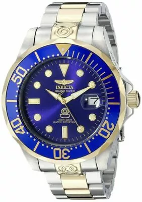 Invicta 3049 Men's Pro Diver Two Tone Gold Plated Blue Dial Watch • £109.27