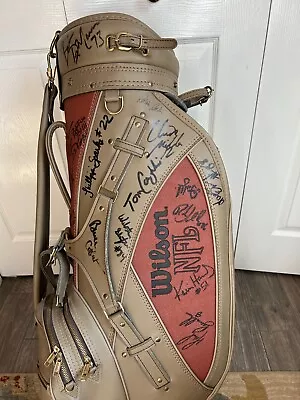 Vintage Wilson NFL Football Golf Bag With Signatures • $360