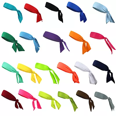 Head Tie Back Headband Sports Headband Sweat Band Hair Sweatband For Men Women • $3.30