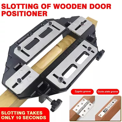 Door Hinge Jig Lock Guide Plate Router Bit Woodworking Slotting Locator Wooden • $58.69