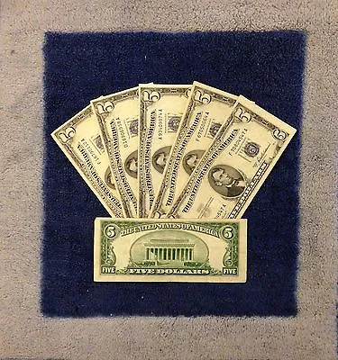 ✯$5 Silver Certificate Note✯ Blue Seal ✯Old Money Rare Bill Lot 1953✯FREE SHIP✯ • $13.95