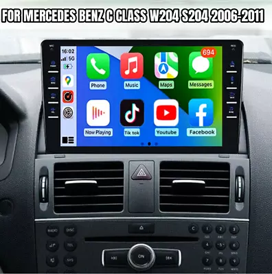 For Mercedes Benz C Class W204 S204 2006-2011 Android 12 Car Radio Stereo GPS US • $137.92