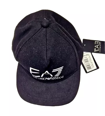 Emporio Armani EA7 Train Visibility Black / White Classic Baseball Cap One Size • £35.99