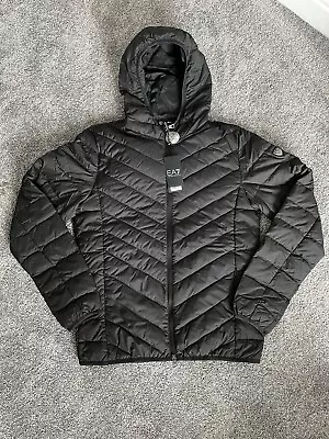 Mens Emporio Armani EA7 Light Down Jacket 8NPB09 Black Size S Small BNWT • £89.99