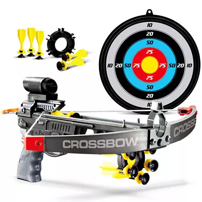 Kids Real Shooting Camouflage Crossbow Archery Set Suction Arrows & Target • $55.99