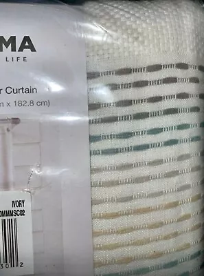 $24.95 • Buy New Sonoma Goods Ivory Coastal Textured Fabric Shower Curtain 70 X 72 