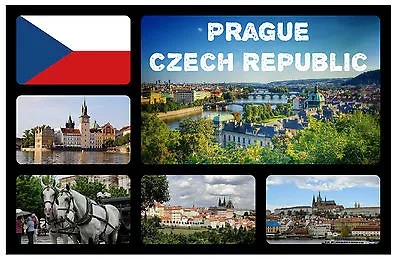 $3.05 • Buy Prague,République Tchèque - Souvenir Nouveauté Réfrigérateur Aimant - Flags /