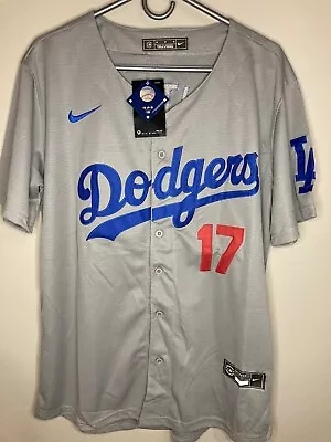 Shohei Ohtani #17 Los Angeles Dodgers Gray Stitched Jersey Men's Size M • $50