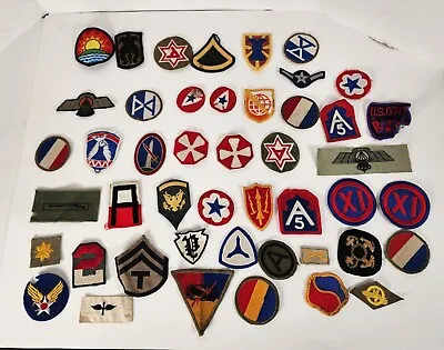 Mixed Lot Of 46 Military Army Air Force Misc. Patches AS IS • $40