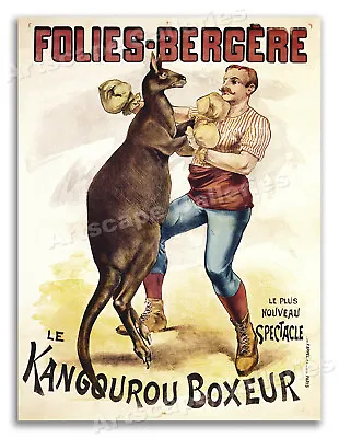 1897 Kangourou Boxeur - Vintage French Art Nouveau Poster - 20x28 • $16.95