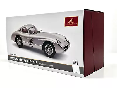 1955 Mercedes-benz 300 Slr Uhlenhaut Coupe Silver 1/18 Diecast Model Cmc M-076 • $560