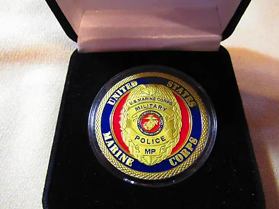 US MARINE CORPS MILITARY POLICE Challenge Coin W/ Presentation Box • $19.99