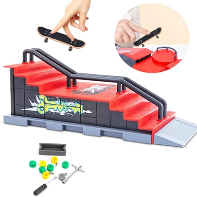 £10.92 • Buy Fingerboard Finger Skateboard Gifts Hot Mini Skate Park Ramp Parts Deck Tech ！