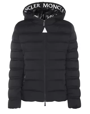 MONCLER Alete Giubbotto Puffer Hood ShortDown WomnenJacket Matt-Blacksize 0 NWT • $1095