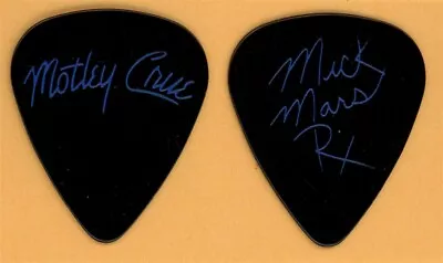 Motley Crue Mick Mars Blue On Black Guitar Pick - 1989 Dr. Feelgood Tour • $149.99