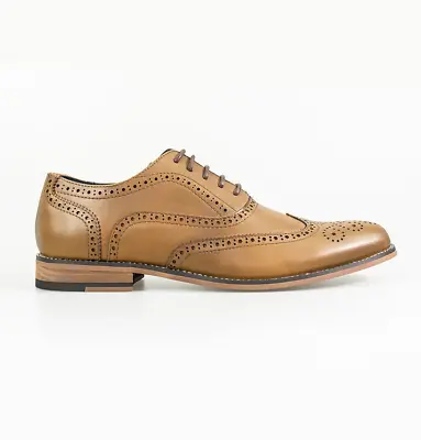 House Of Cavani- Mens Oxford Tan Brogue Shoes (UK SIZE 7 ONLY) • £25