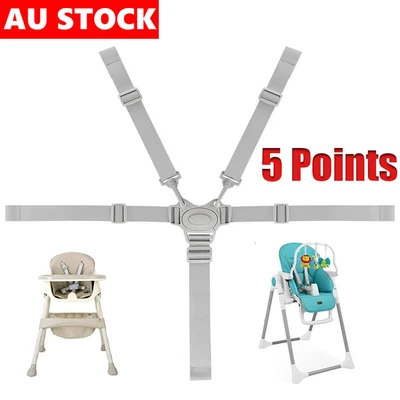 $14.89 • Buy 5 Point Car Children Safe Strap Belt Chair Pram Harness Baby Stroller High Buggy