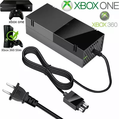 Power Supply Brick For Xbox One Console Charger Xbox 360 Slim Power Adapter Cord • $17.89