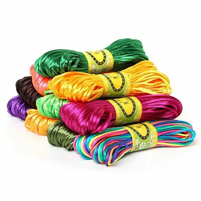 £2.38 • Buy 2.5mm 20M Chinese Knot Cord Satin Braided String Jewelry Findings For DIY Crafts