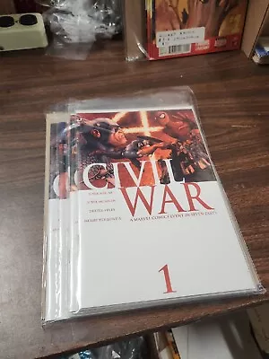 Civil War #1 - 7 Complete Series Set Marvel Comics 2006 VF/VF+ • $30