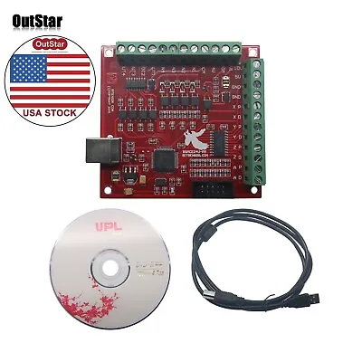 USB MACH3 100Khz Breakout Board 4 Axis Driver CNC Motion Controller *US • $21.38