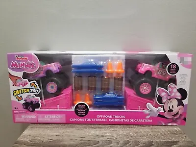 New Disney Licensed Junior Minnie Mouse Off Road Trucks 18 Piece Toy Play Set  • $29.58