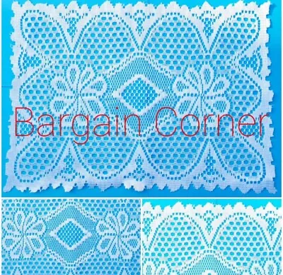 Lace Table Doilies Rectangular Polyester Decoration Protector Placemat Doily Mat • £2.98