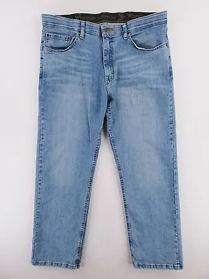 Wrangler Jeans Mens 36x28 Regular Straight Comfort Waist Stretch Denim Pants • $21.99