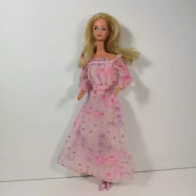 Vintage 1978 Kissing Barbie Doll Original Pink Floral Dress #2597 Mattel  • $47.83