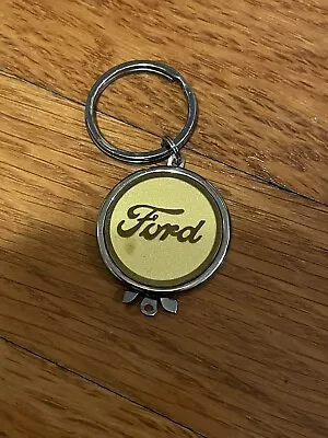 Ford Vintage Keychain Gold Yellow Automotive 70/80s Rare • $25.03