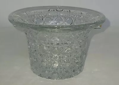 Vintage Avon Collectible Button Design Pressed Clear Glass Candy Trinket Dish • $12