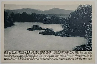 $5 • Buy Shenandoah Blue Ridge Port Republic Va SPH #aj Virginia Postcard 1920's