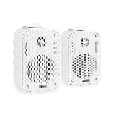 2x White Wall Mount Speakers 100v Line Background Music System 120W UK Stock • £41.99