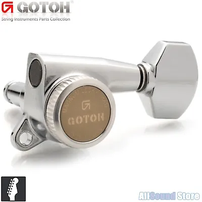 GOTOH SG381-07 MGT 6 In-Line Locking Mini Tuners Keys 16:1 MAGNUM LOCK - CHROME • $130.16