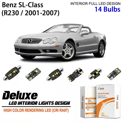 LED Interior Light Kit For Mercedes SL Class R230 2001-2007 Light Bulbs Upgrade • $23.40