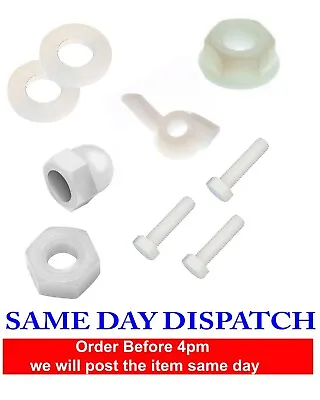 £5 • Buy Nylon HEX Head Bolt Set Plastic With Hex Wing Dome Nuts, Washers M4, M5 M6 M8