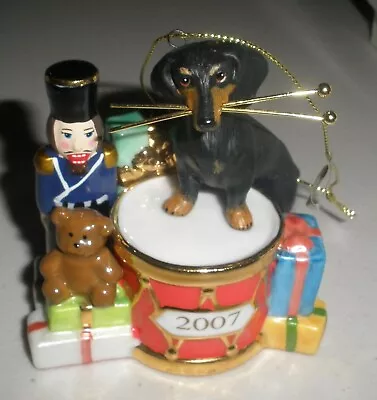 Dachshund Weenie Dog Danbury Mint Christmas Ornament 2007 In Box • $28