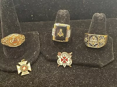 Lot Of Vintage MASONIC Artifacts (Freemason/Knights Temp & Friendship/Grand Com) • $43